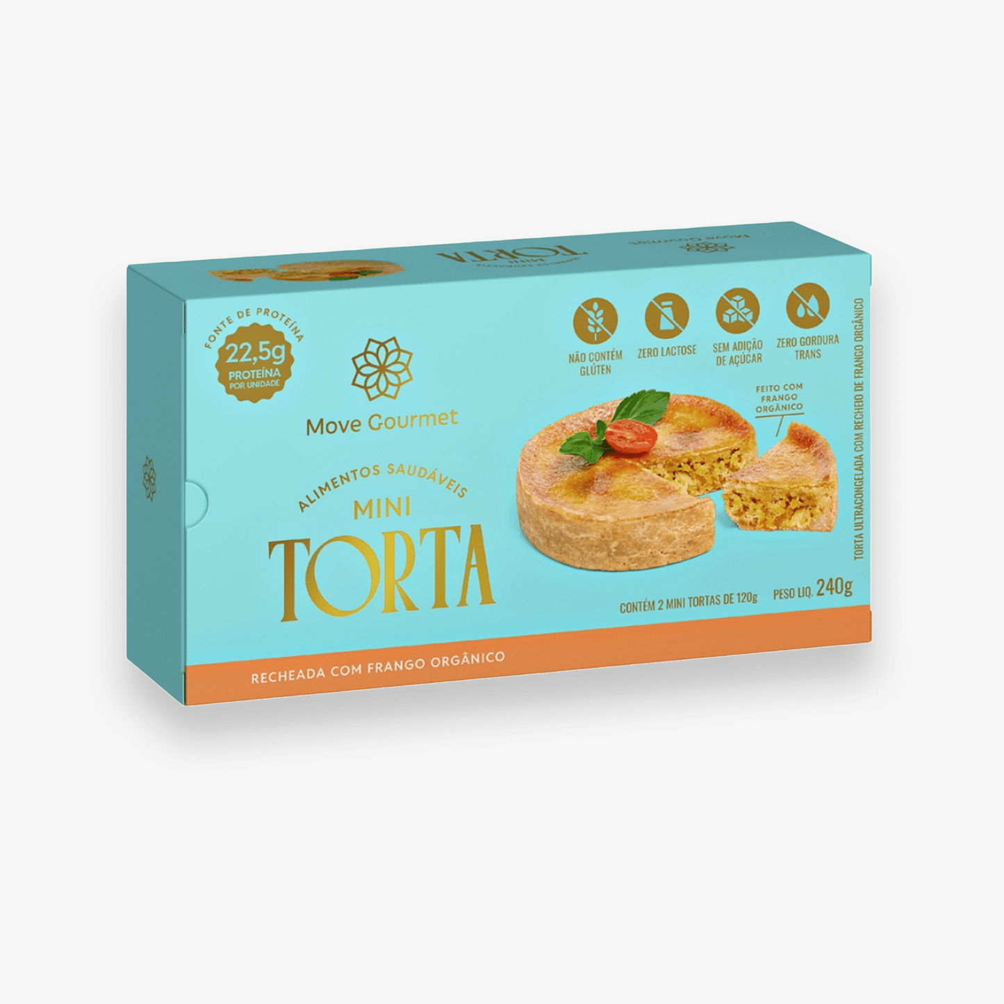 Mini Torta de Frango - 2un. 240g - Move Gourmet