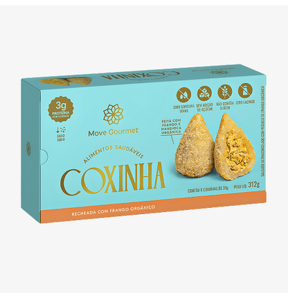 Coxinha de Frango Orgânico – 8 un. 312g - Move Gourmet