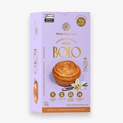 Mini Bolo de Doce de Leite - 2un. 168g - Move Gourmet