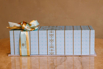 Caixa Retangular Premium — Tiffany e Lavanda | 34 x 21 x 10 cm - Move Gourmet