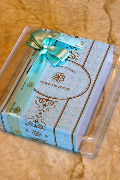 Caixa Acrílica Premium com Fita de Cetim — 20 x 20 cm - Move Gourmet