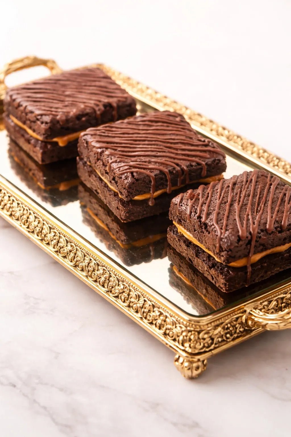 Mini Brownie Recheado com Doce de Leite – 8 un. 40g - Move Gourmet