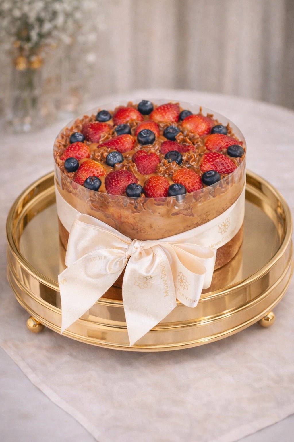 Torta de Baunilha com Frutas Vermelhas - Move Gourmet